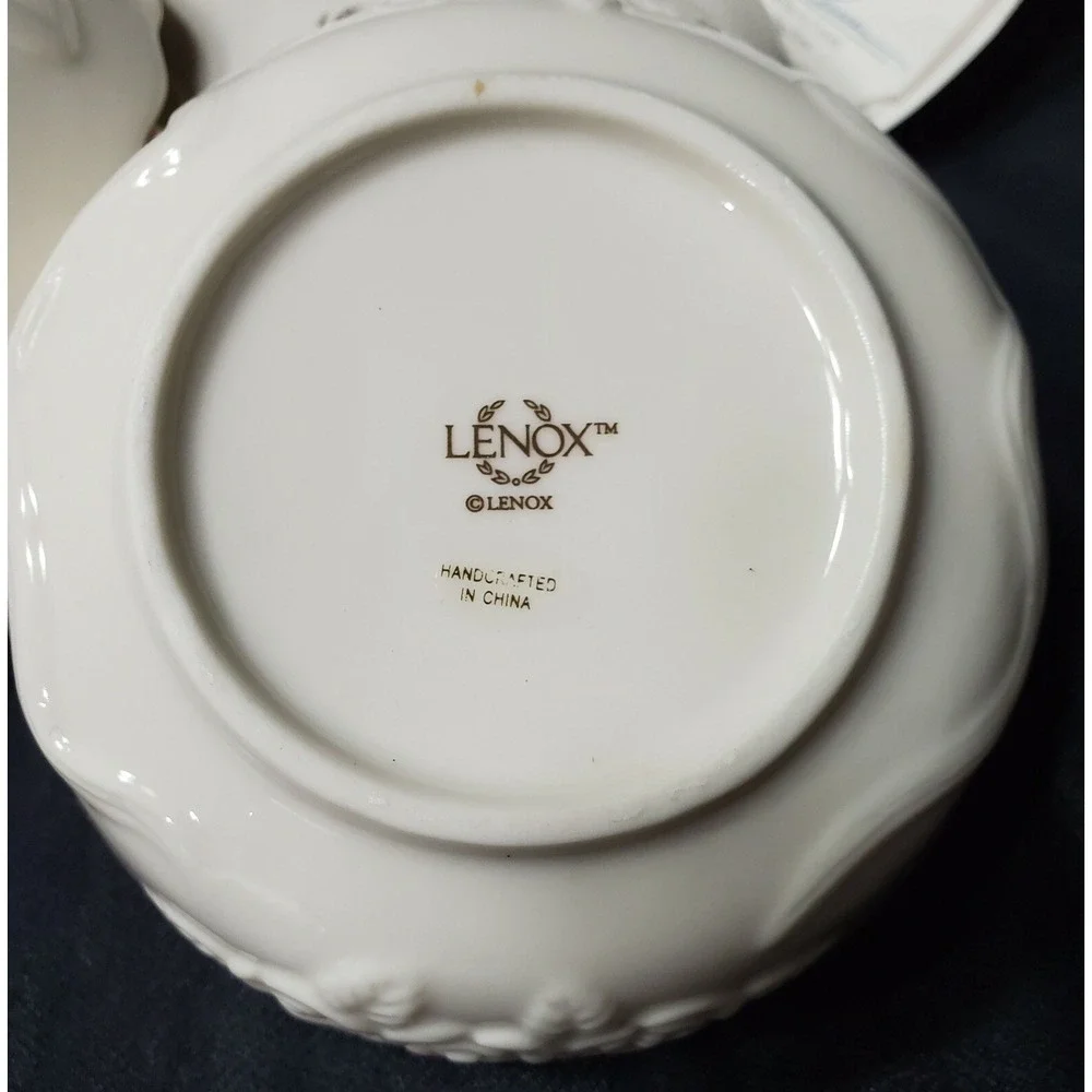 3 Pc Lenox‎ Rose Blossom Fine China Porcelain Bowl Set w/ 24k Gold Trim